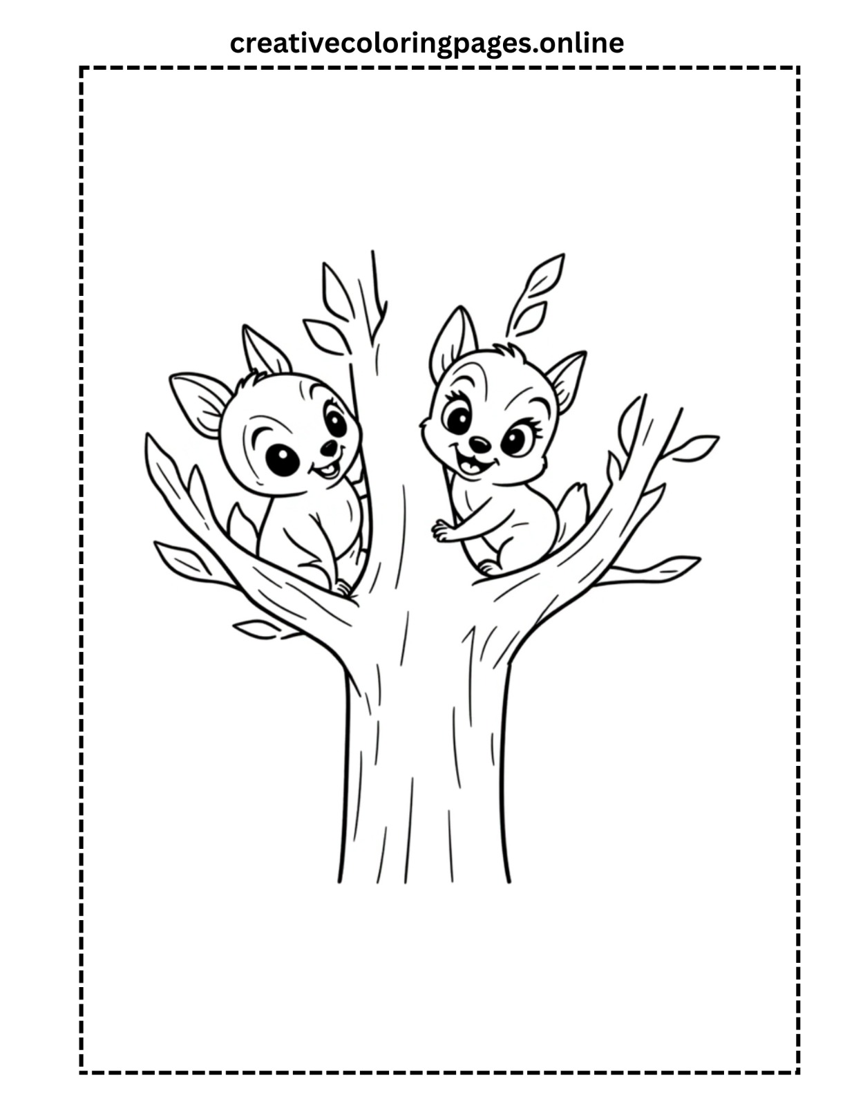 Free Printable Squirrel Coloring Page for Kids