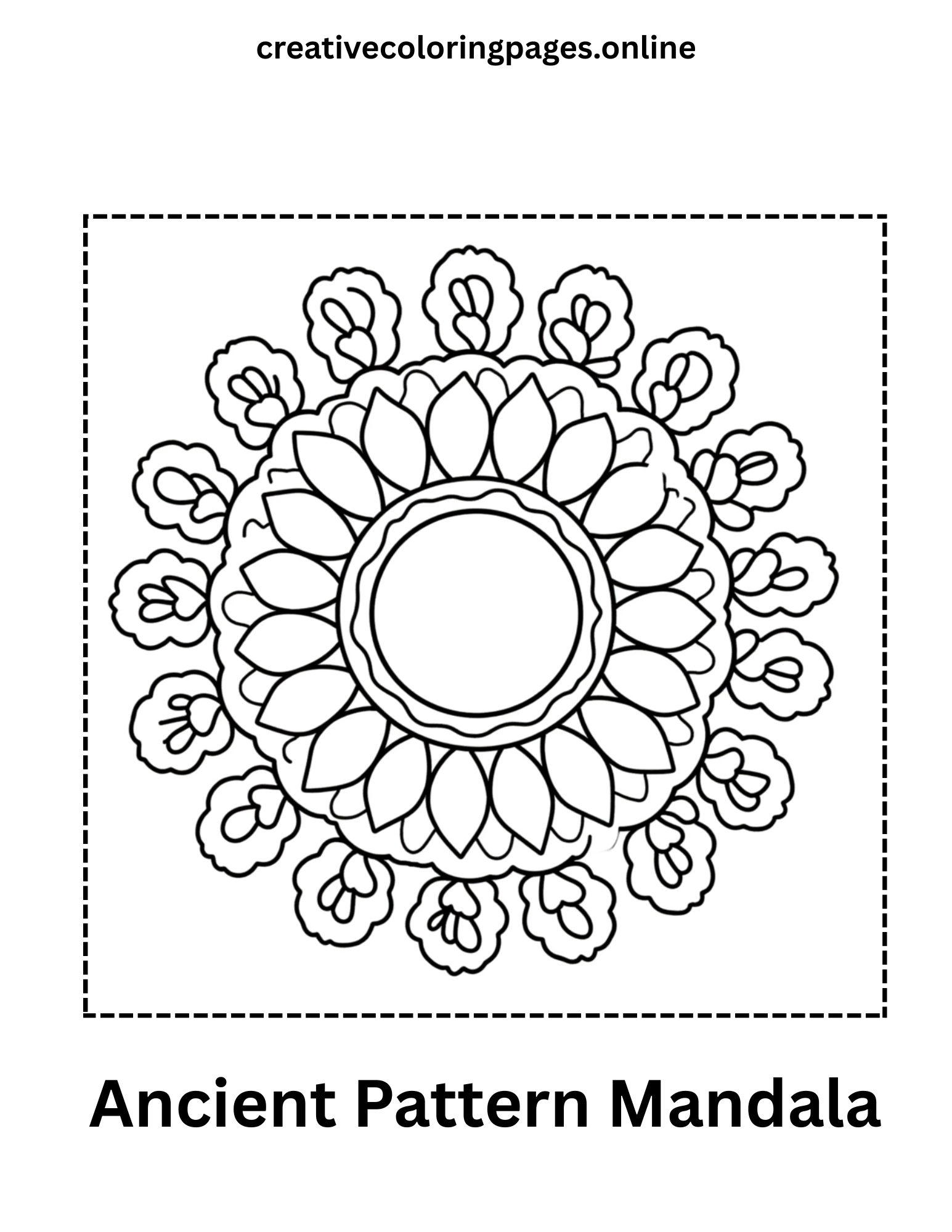 Ancient Pattern Coloring Page