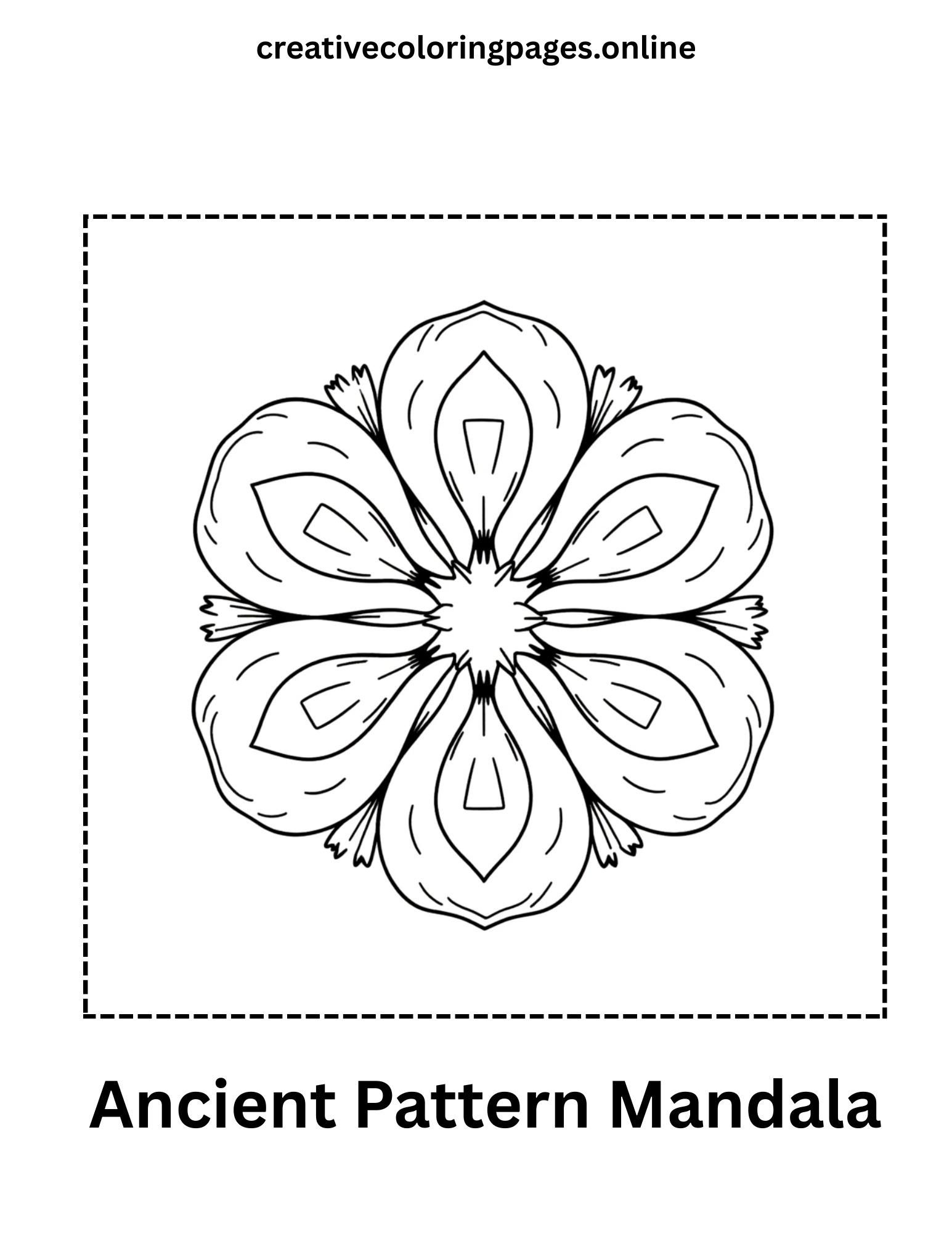 Ancient Pattern Mandala Page