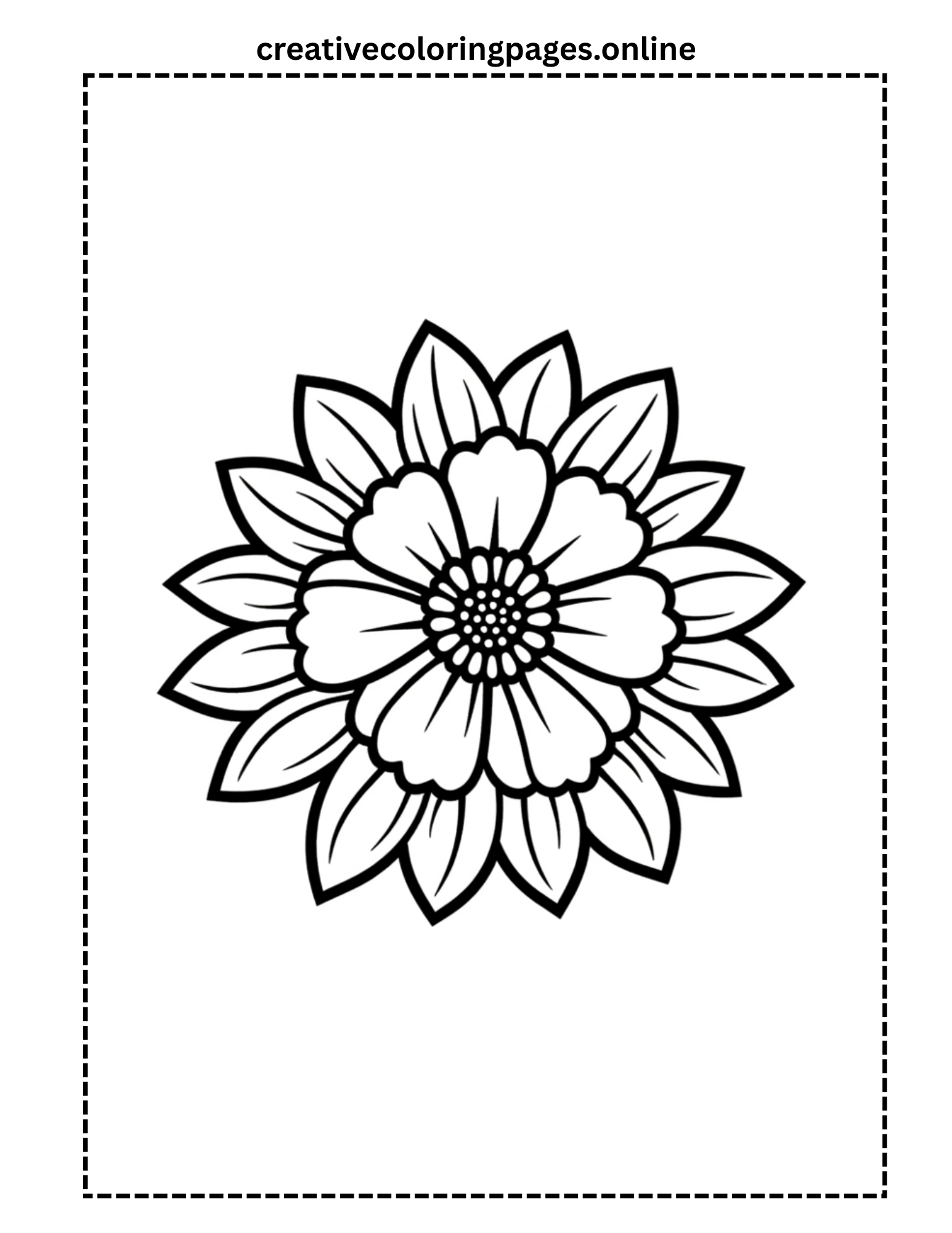 Flower Mandala Coloring Page - Floral Pattern
