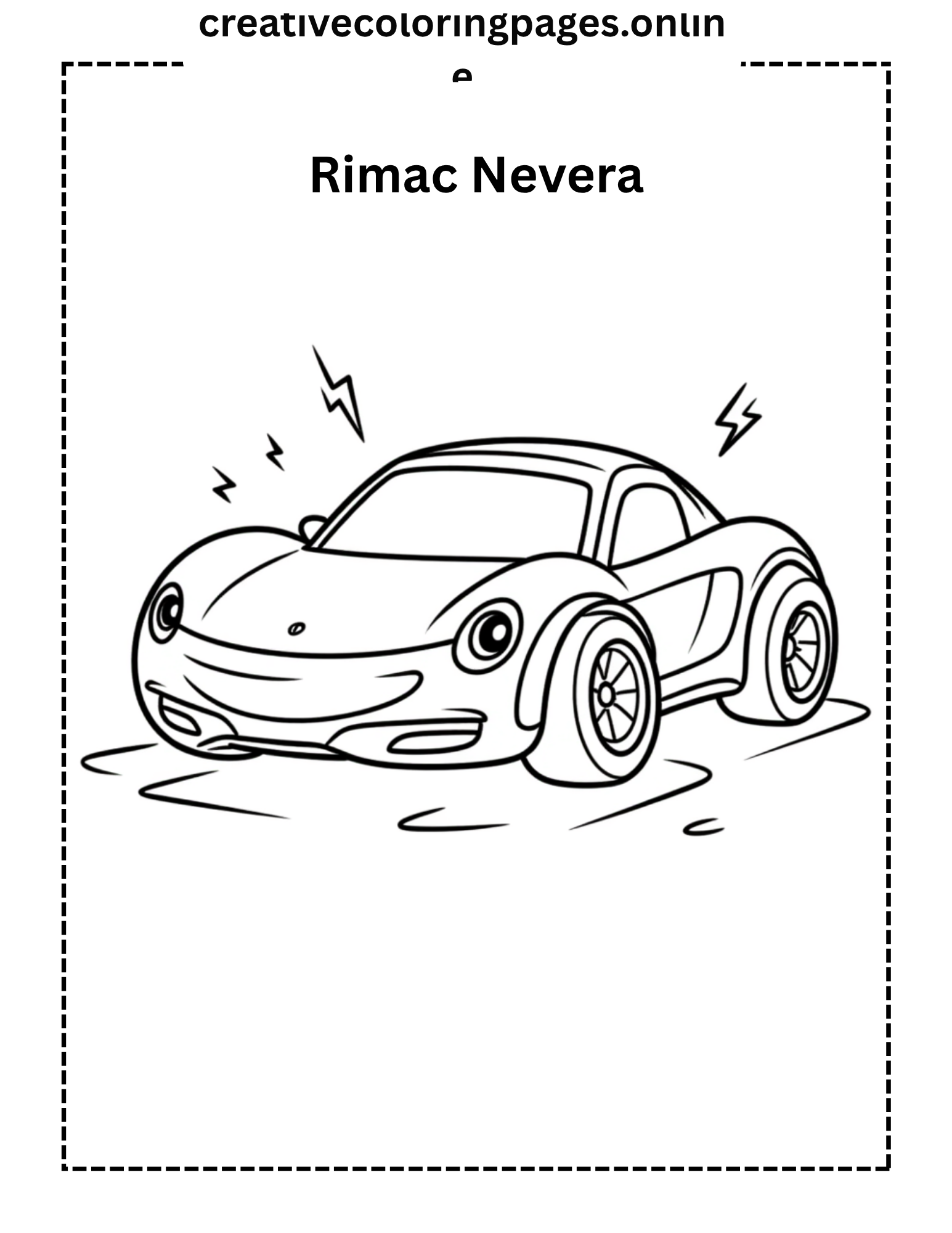 Rimac Nevera Coloring Page - Electric Supercar