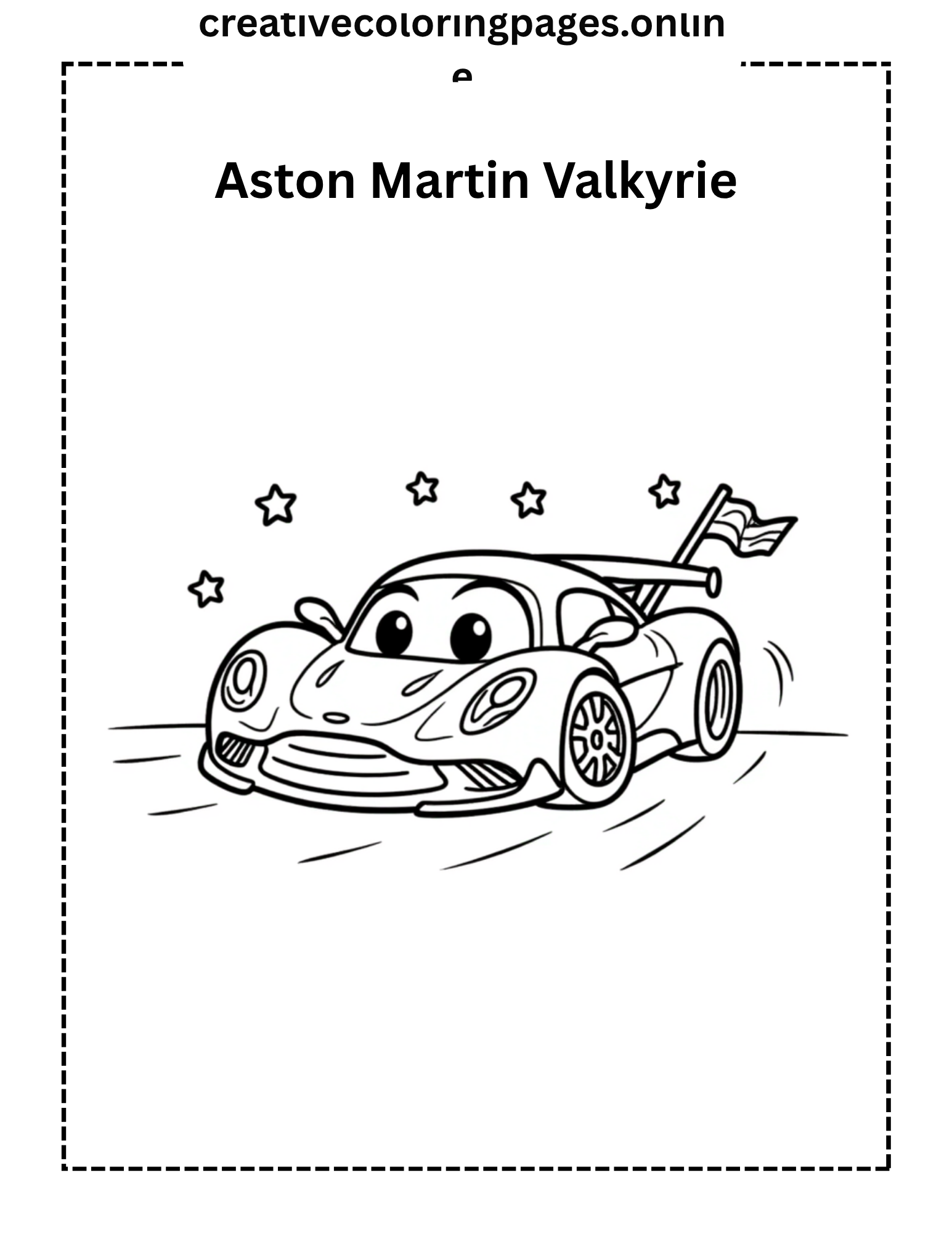 Aston Martin Valkyrie Coloring Page - Supercar