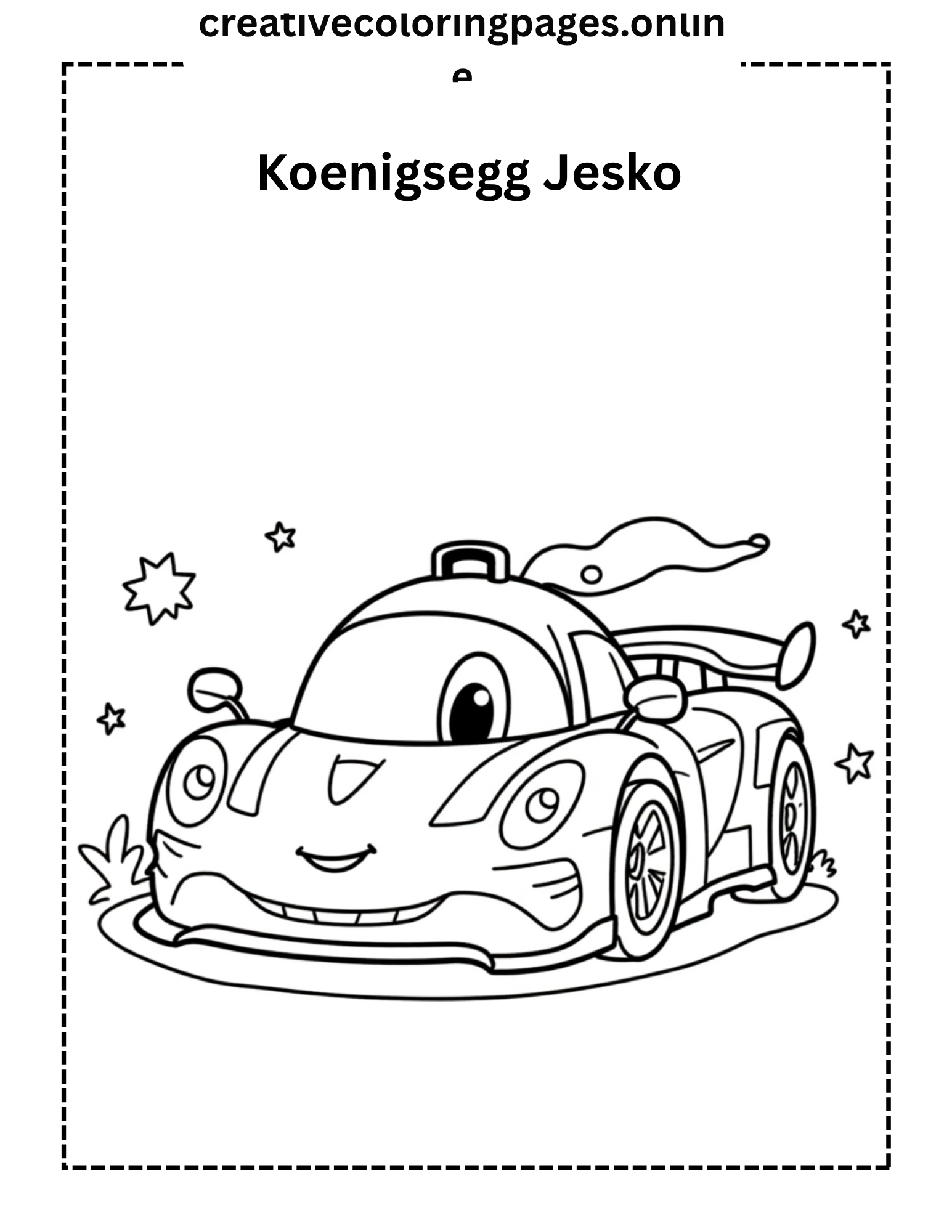 Koenigsegg Jesko Coloring Page - Supercar