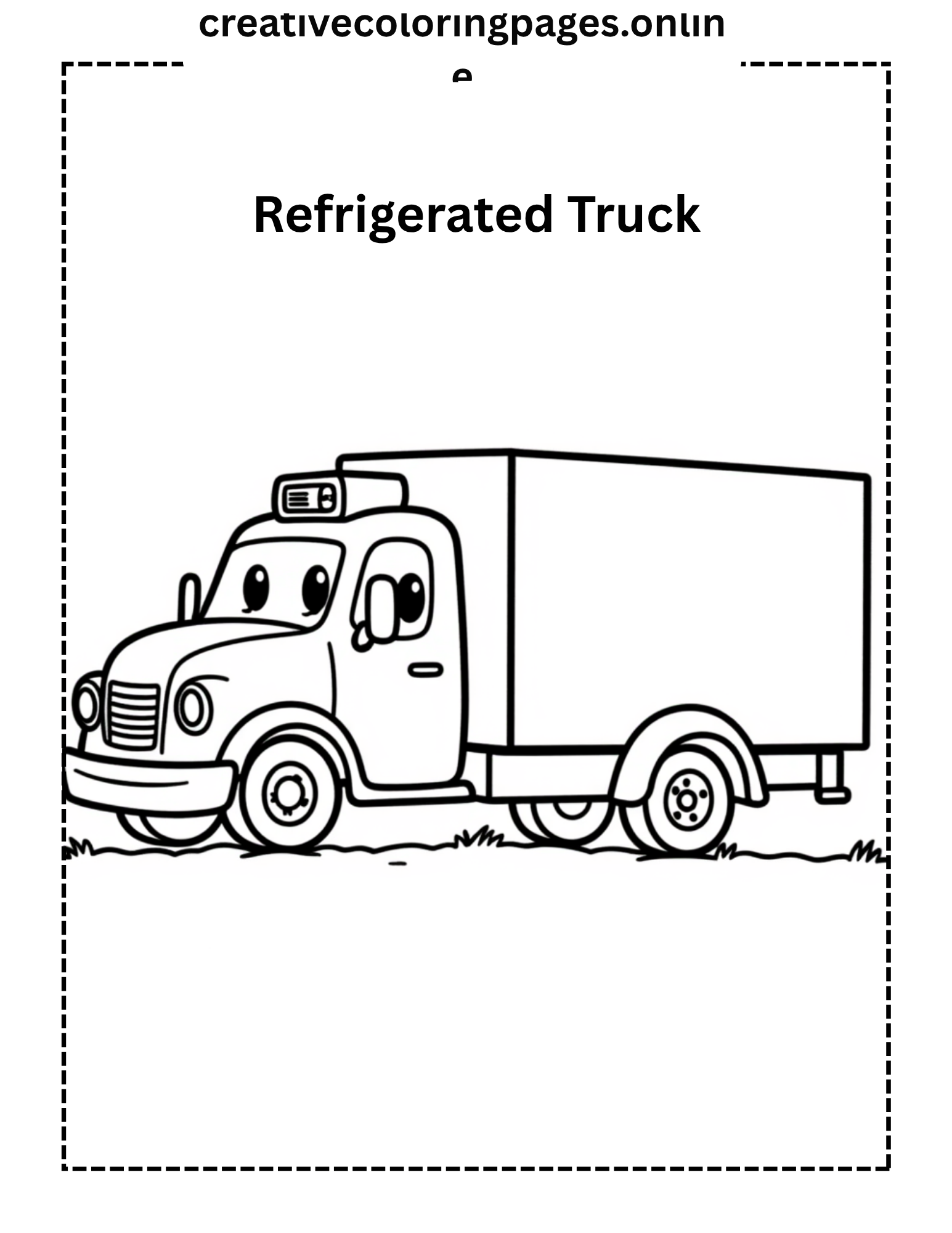 Refrigerated Truck Coloring Page