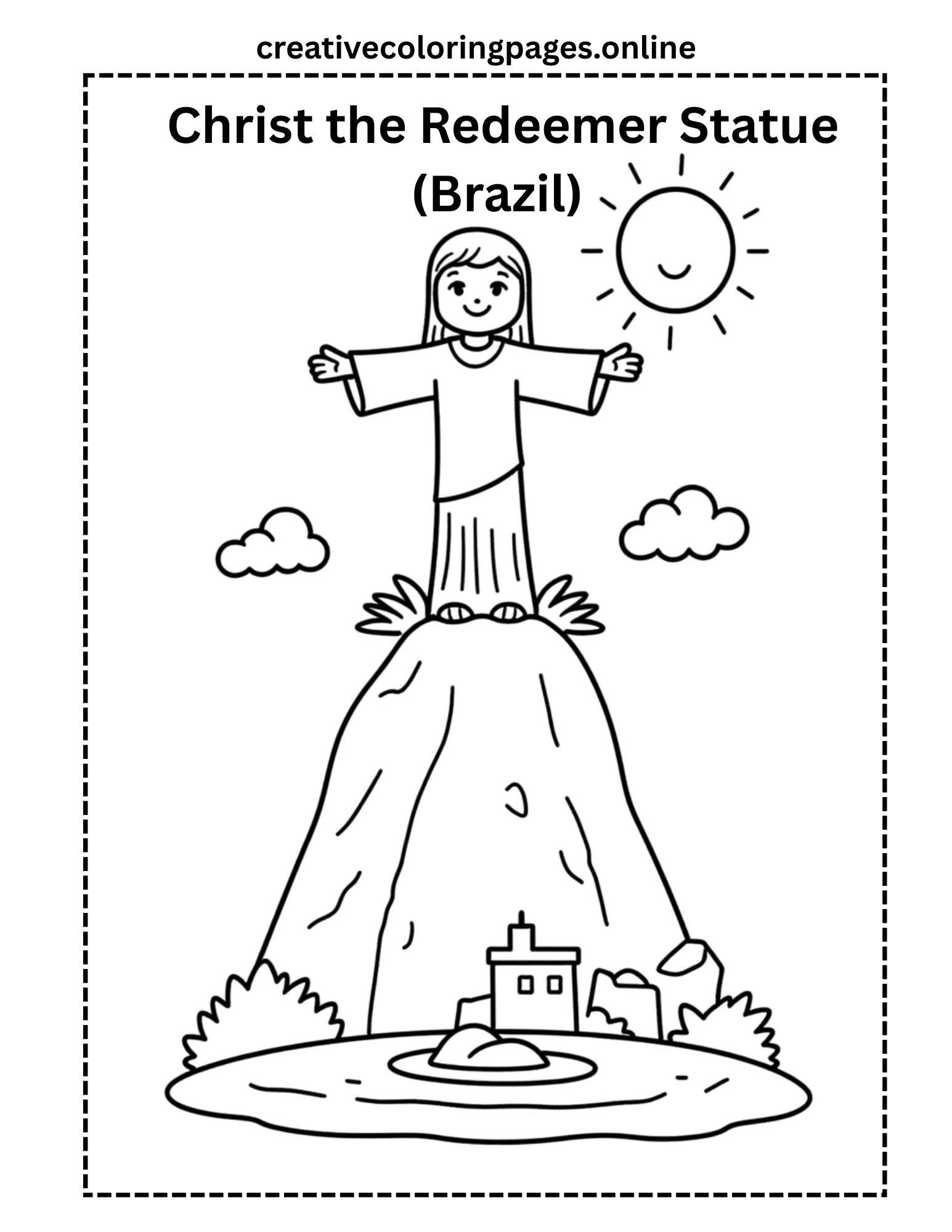 Free Christ the Redeemer Coloring Page