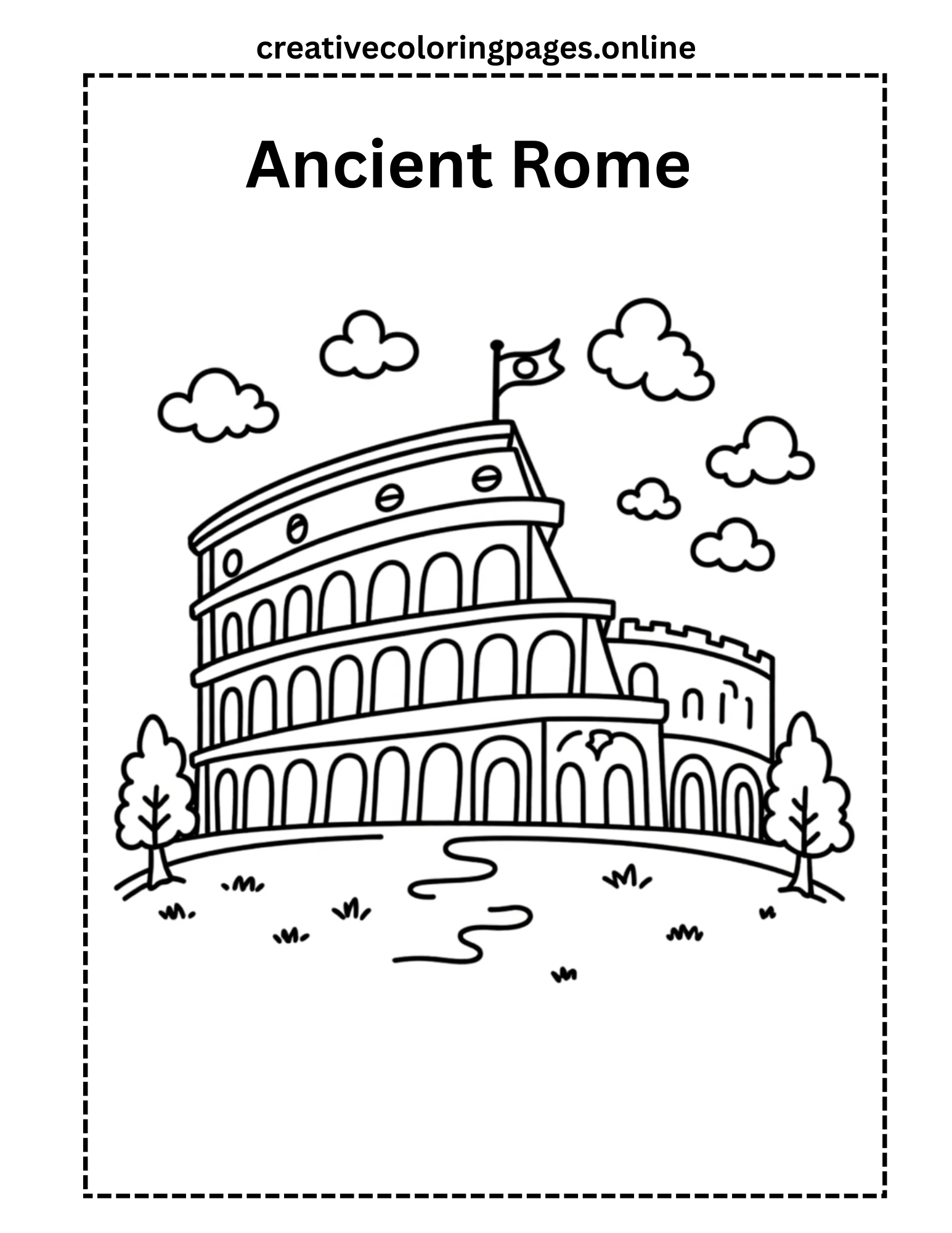 Free Ancient Rome Coloring Page