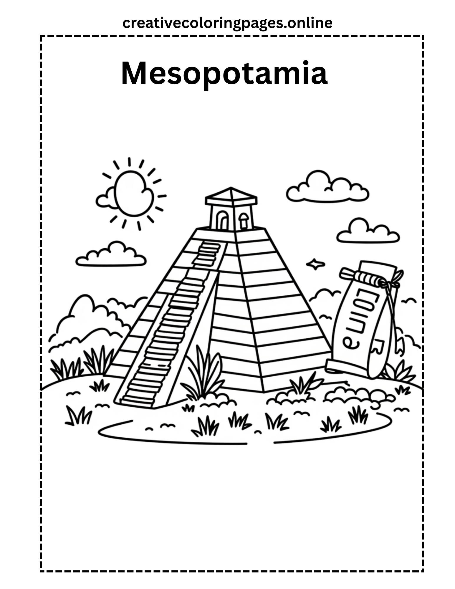 Free Mesopotamia Coloring Page