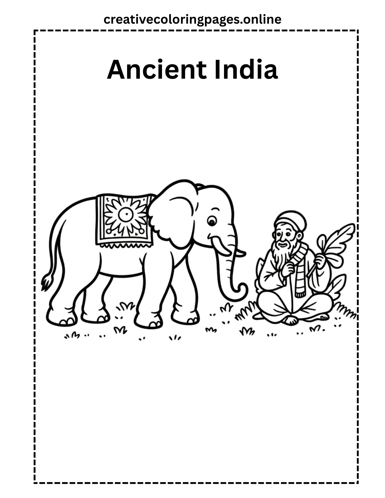 Free Ancient India Coloring Page