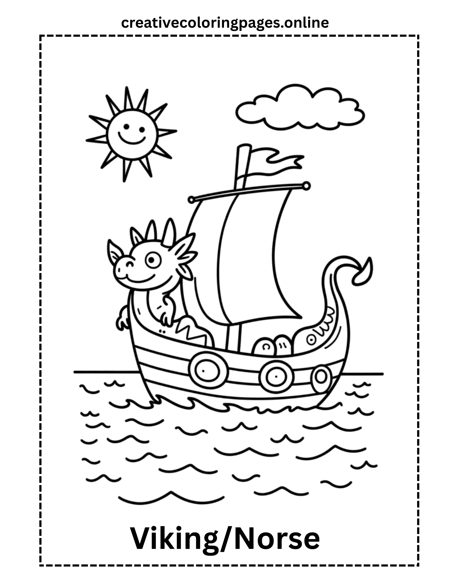 Free Viking Norse Coloring Page