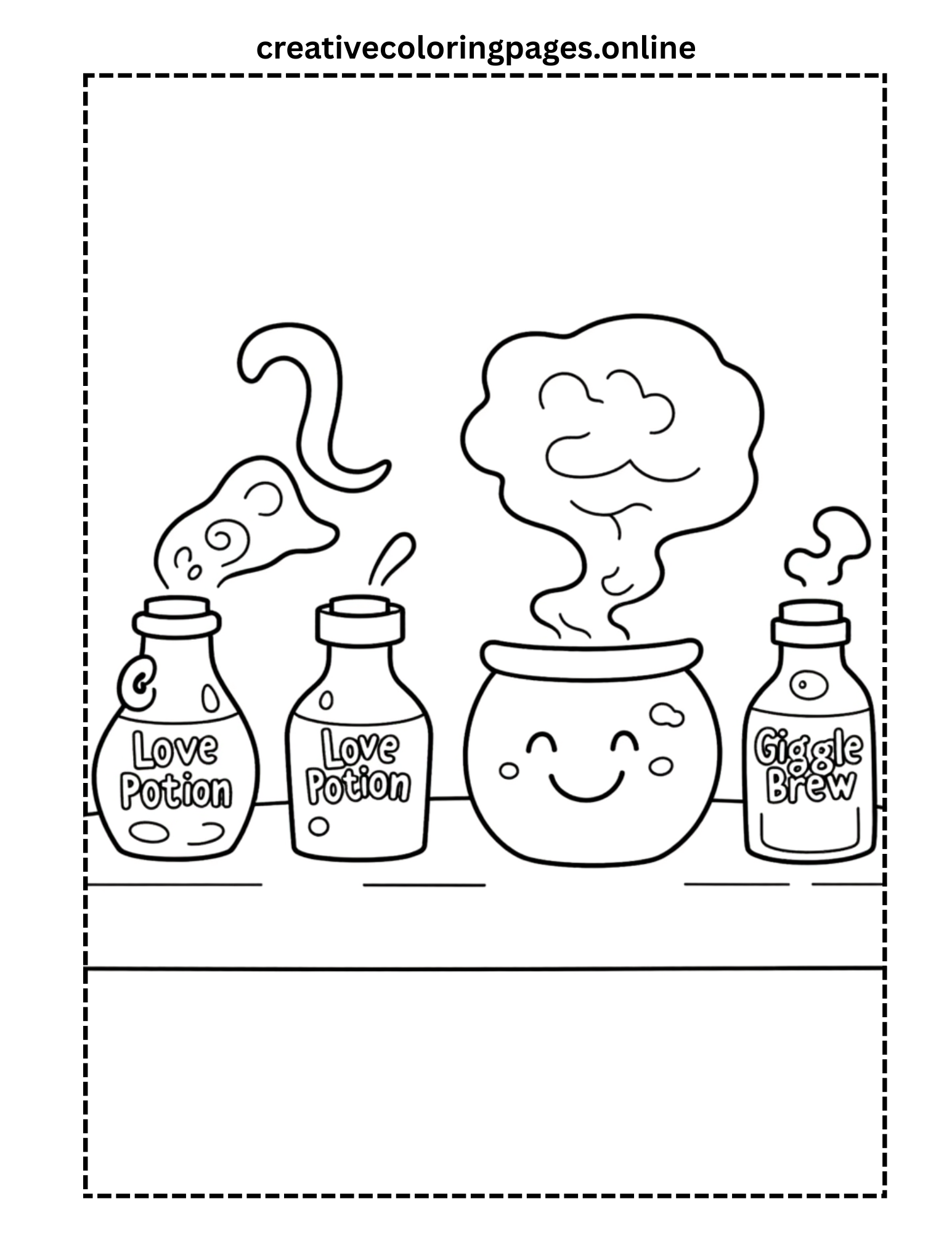 Free Halloween Magic Potion Coloring Page