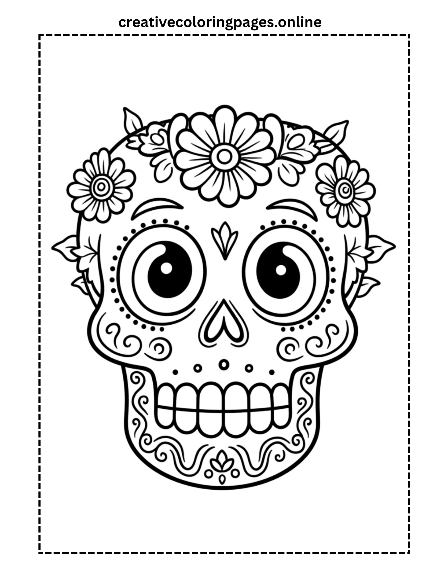 Free Sugar Skull Coloring Page