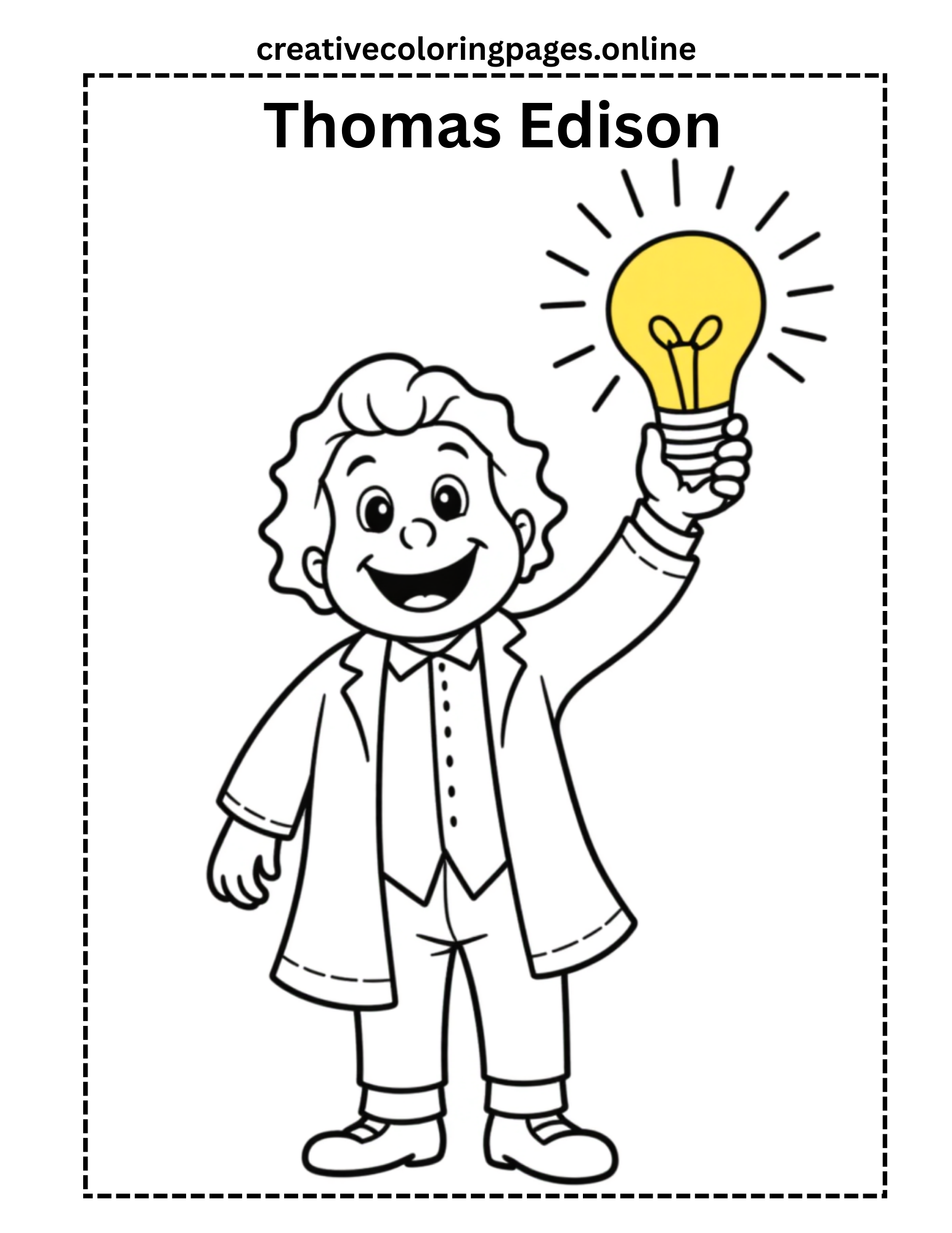Free Thomas Edison Coloring Page
