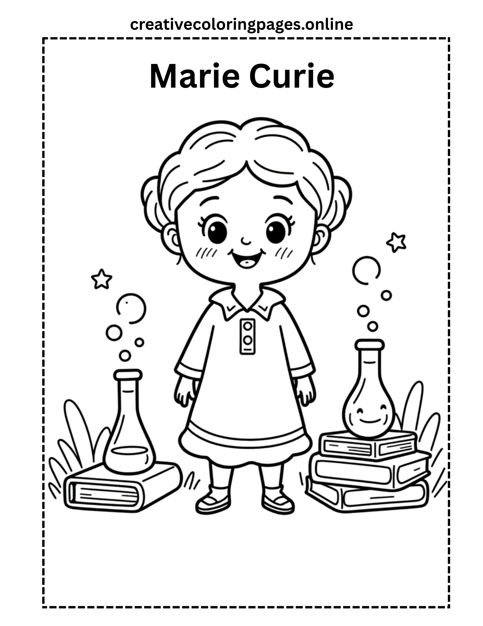Free Marie Curie Coloring Page