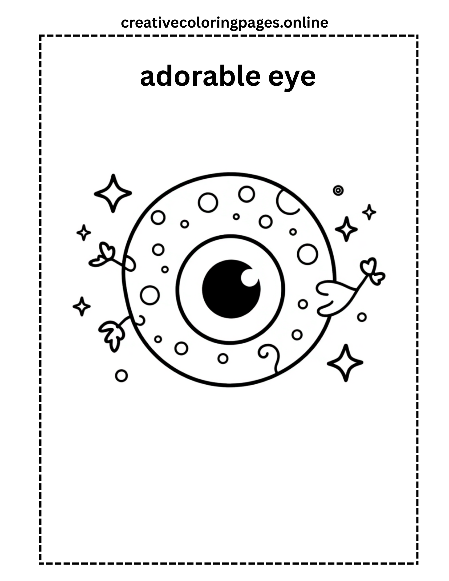Adorable Eye Coloring Page Free Printable Kids