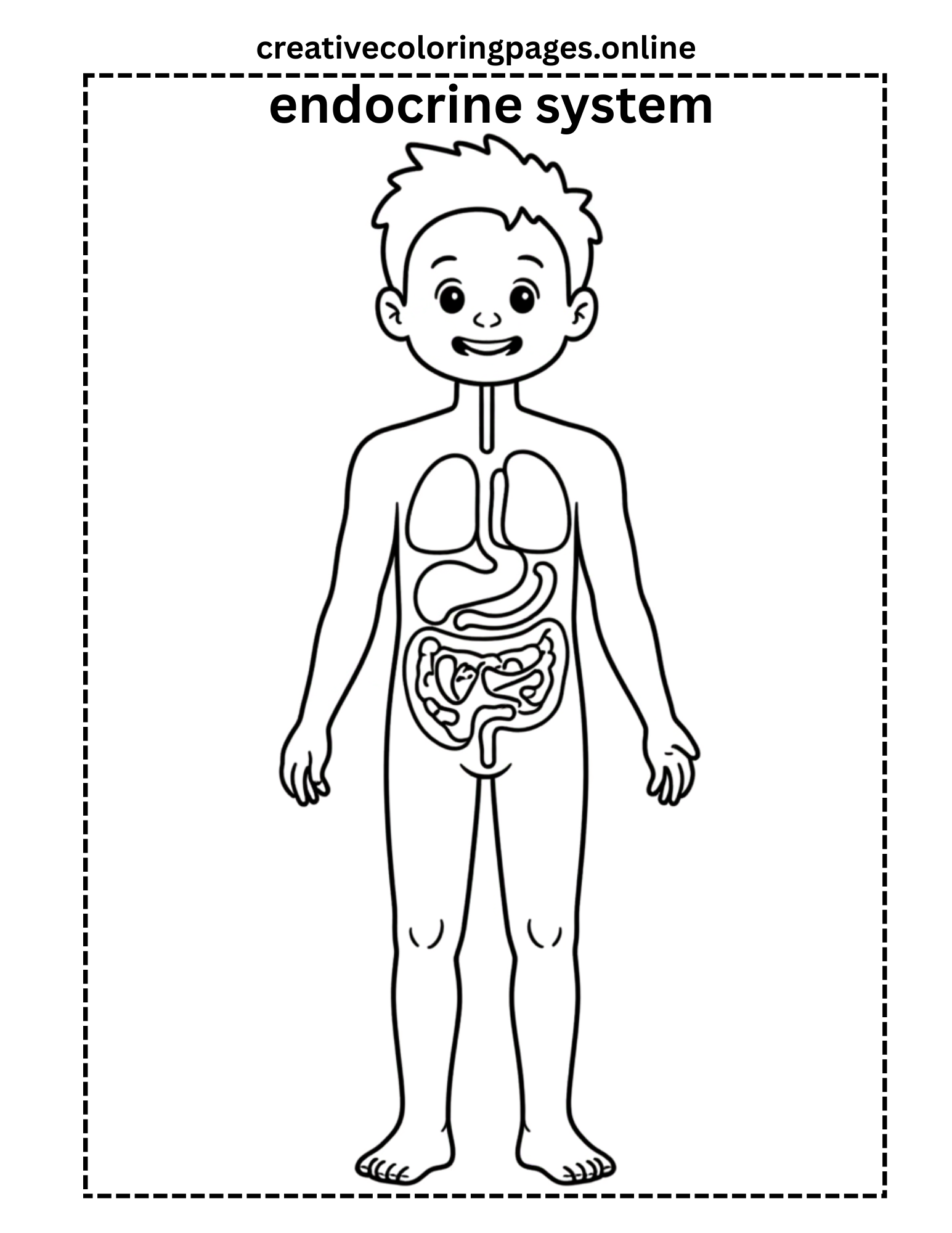 Human Body Organs Coloring Page Free Printable Kids